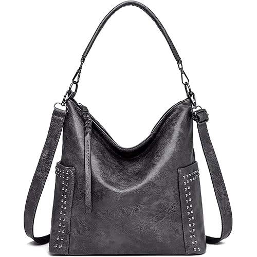 Rivet PU Leather Shoulder Bag Women Handbag Luxury Ladies Tote Bag Travel Messenger Bag