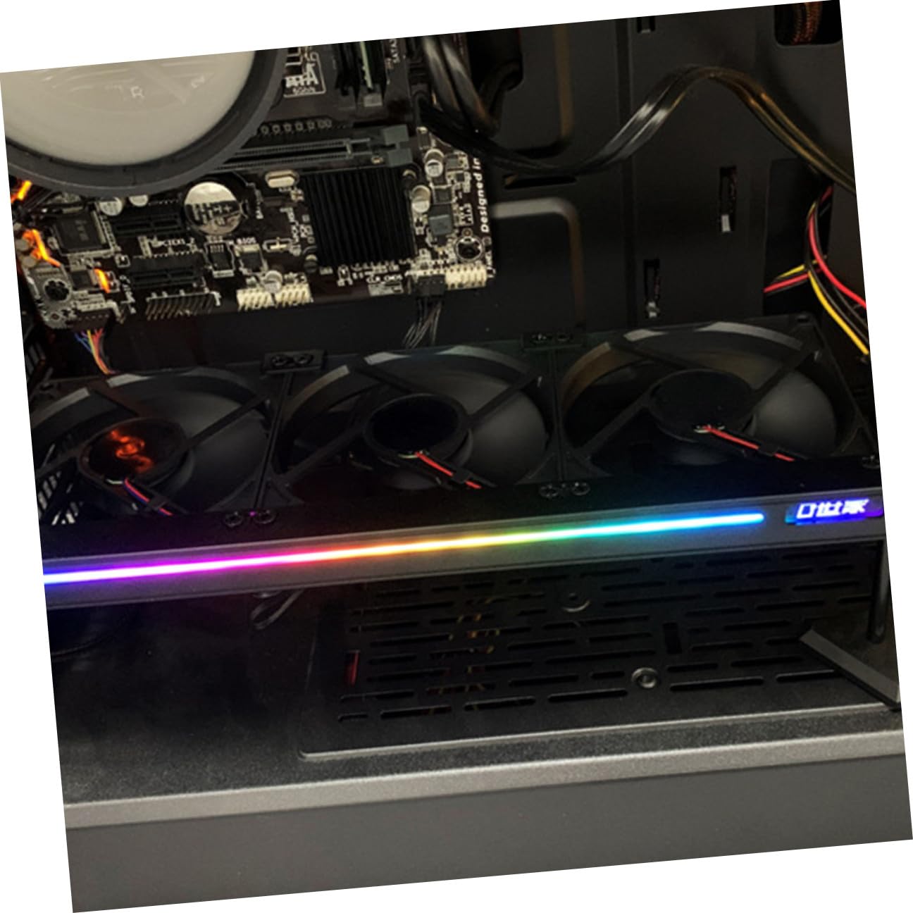 Veemoon Argb 5v Quiet Graphics Card Cooling Fan for Desktop Pc, Small Pci Video Card Cooler with RGB Lighting, Computer Accessory for Gpu Heat Dissipation