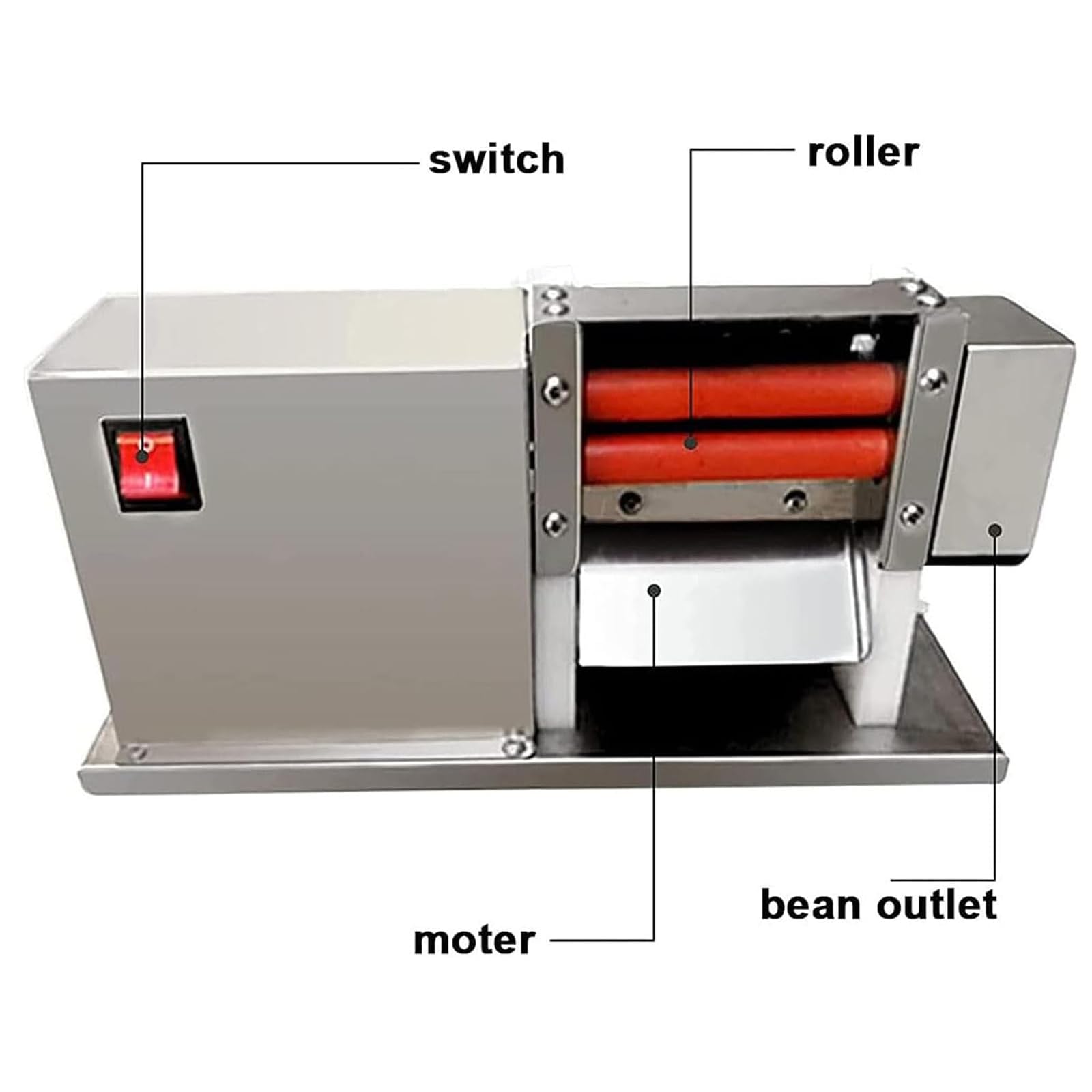 Sbucciatore Elettrico per Piselli, sgusciatore semiautomatico Commerciale per Edamame da 20 W, Risparmio energetico e Silenzioso/Alta resa/Ora da Usare e sbucciare(