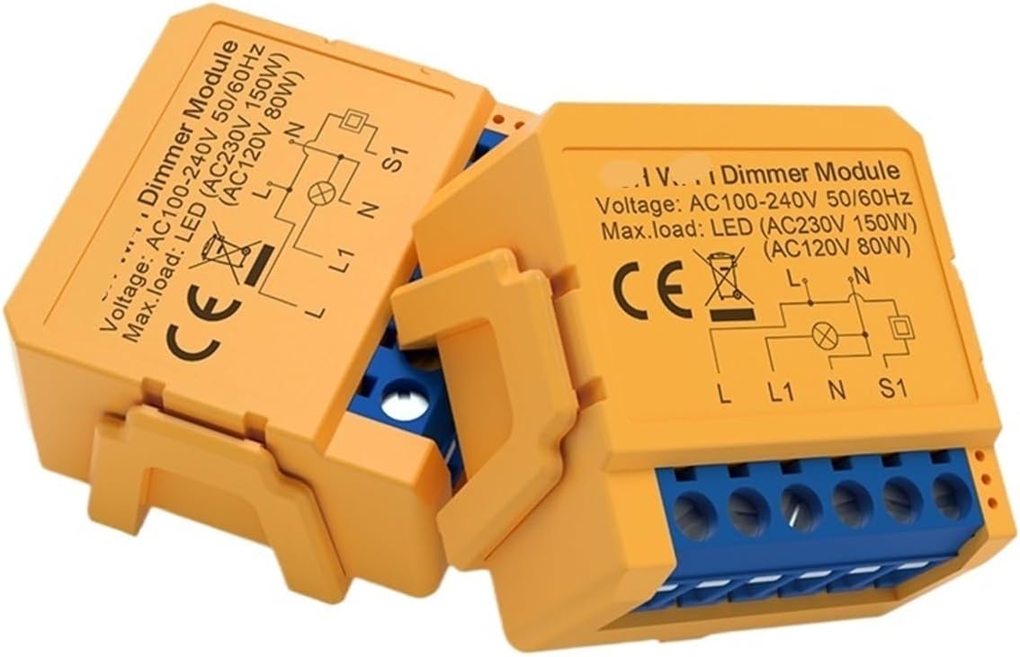1 Pcs Smart Dimmer Switch Module, DIY Circuit Breaker 1/2 Way Control Dimmable Light Switch(1 Gang)