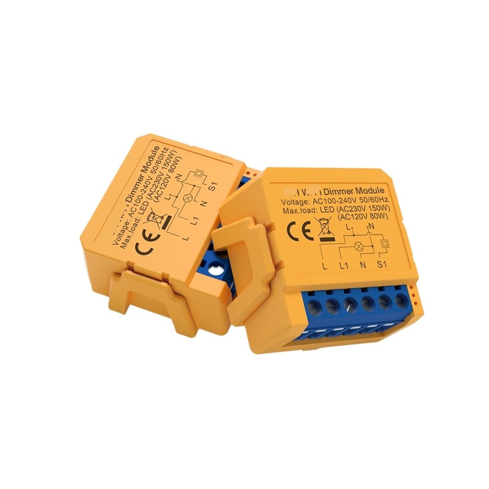Módulo de interruptor de atenuación inteligente, disyuntor de bricolaje, Control de vía de 1/2, interruptor de luz regulable, 1 ud.(2 gang)