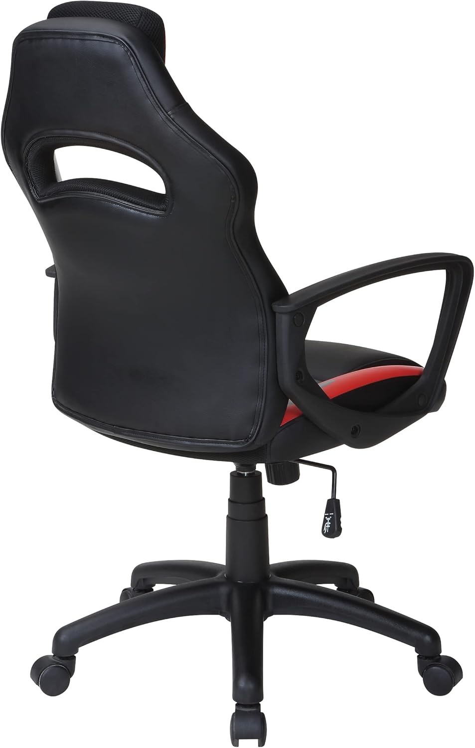 Influx Modern Black and Blue Faux Leather Gaming Chair with Lumbar Support