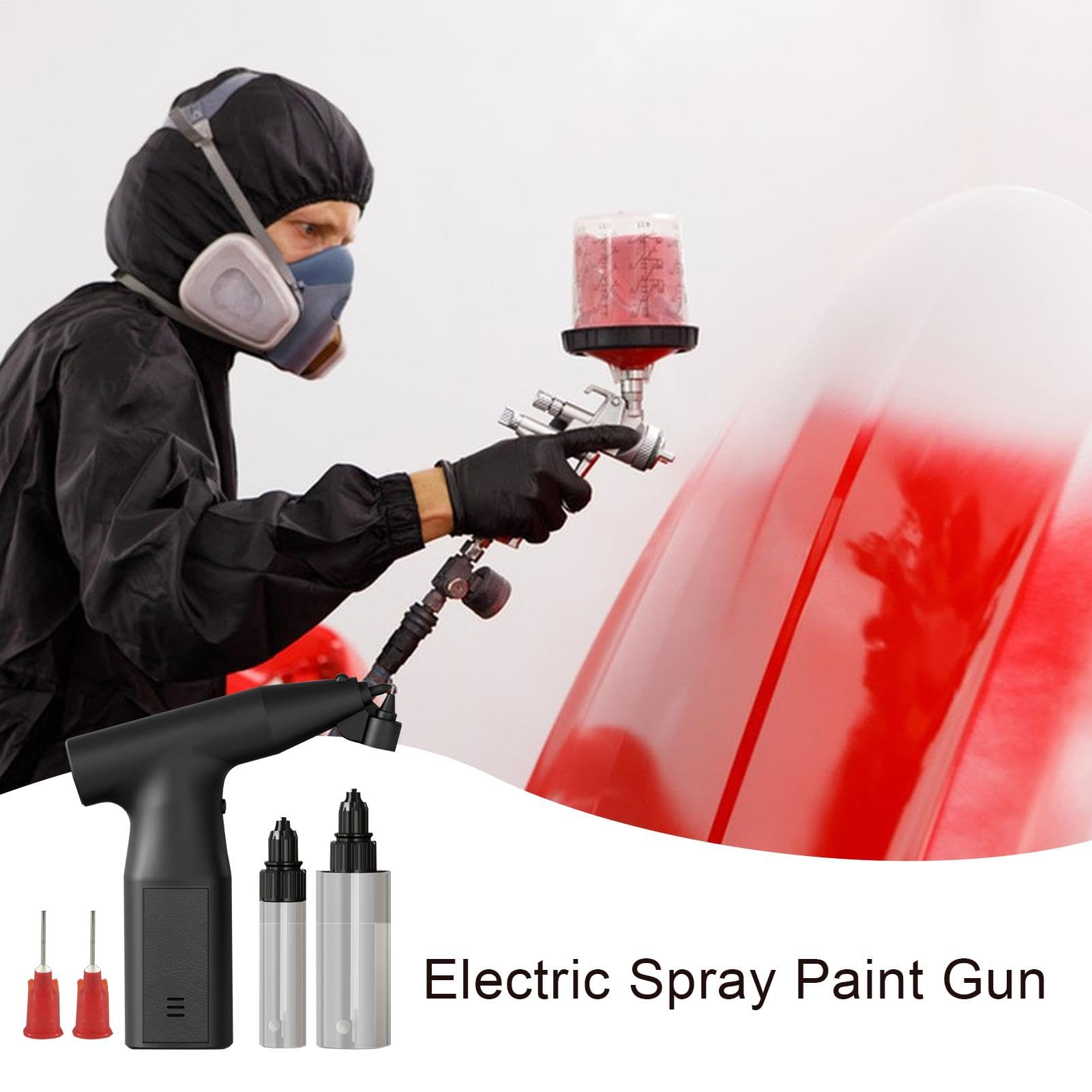 Pulverizador de pintura eléctrico - Pulverizadores de pintura con bomba de aire, rociador de pintura para valla | Pulverizador de pintura portátil con 2 contenedores, pulverizadores de pintura portil