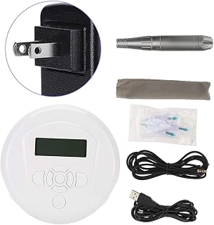 Eyebrow Tattoo Machine Kit, 4 Types Eyebrow Lip Eyeliner Rotarys Tattoo Pen Machine Microblading Tattoo Pen Kit(US Plug 110V)