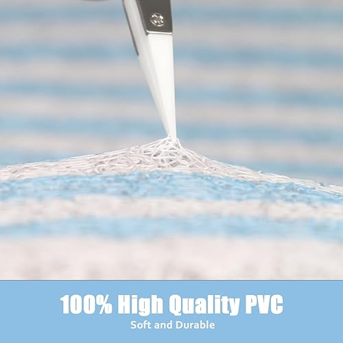 Miniatura 5 de Tapete de ducha antideslizante, 24 x 24 pulgadas, tapete de ducha suave y cómodo con drenaje, tapete de baño de lufa de PVC para ducha, baño y áreas