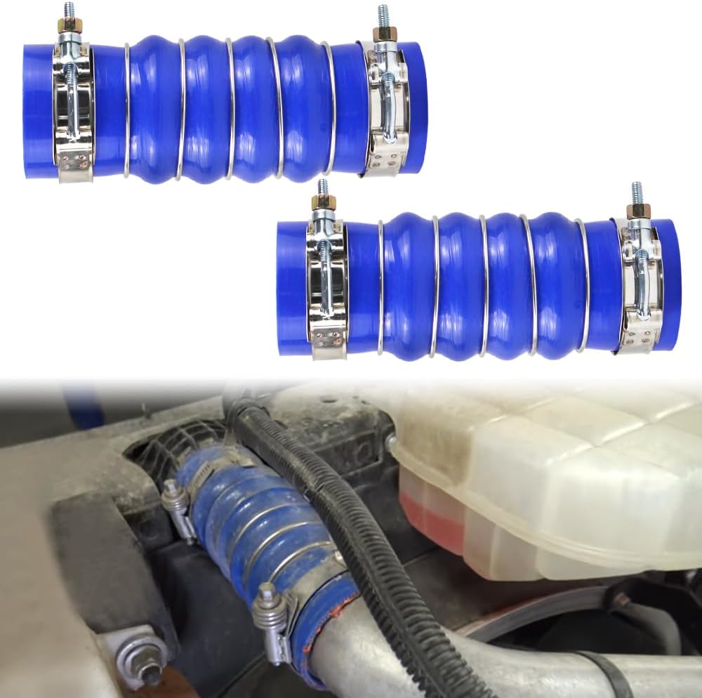 2PCS Silicone Upper Radiator Hoses with Clamps 2.5" ID Compatible with Kenworth Paccar Peterbilt Replaces F50-6308 28359