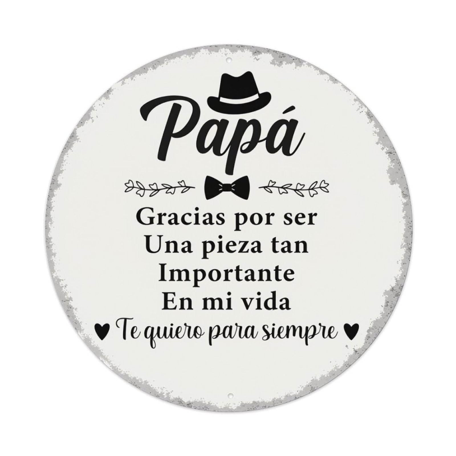 Dad Thank You For Being Important Round Tin Sign Retro Metal Sign for Cafe Bar Pub Home Game Room Gym Club Wall Decoration Vintage Metal Poster 8x8 Inch