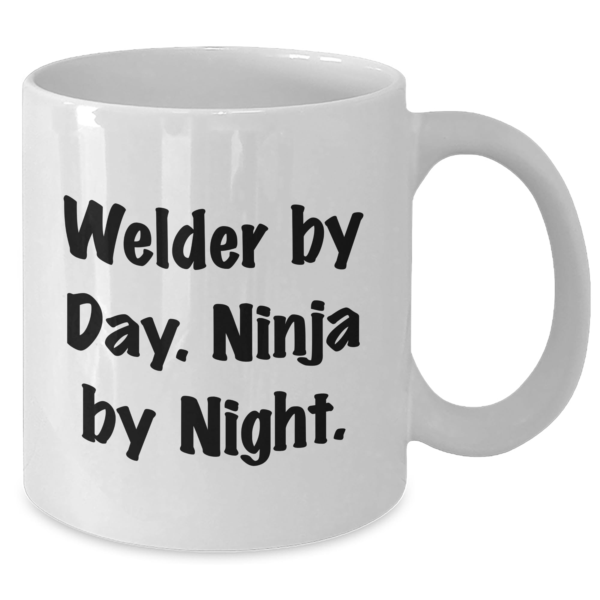 Welder Funny White Coffee Mug Gifts for Welders' Birthday - 'Welder By Day. Ninja By Night.' Inspirational Gift Idea from ShopForWelders