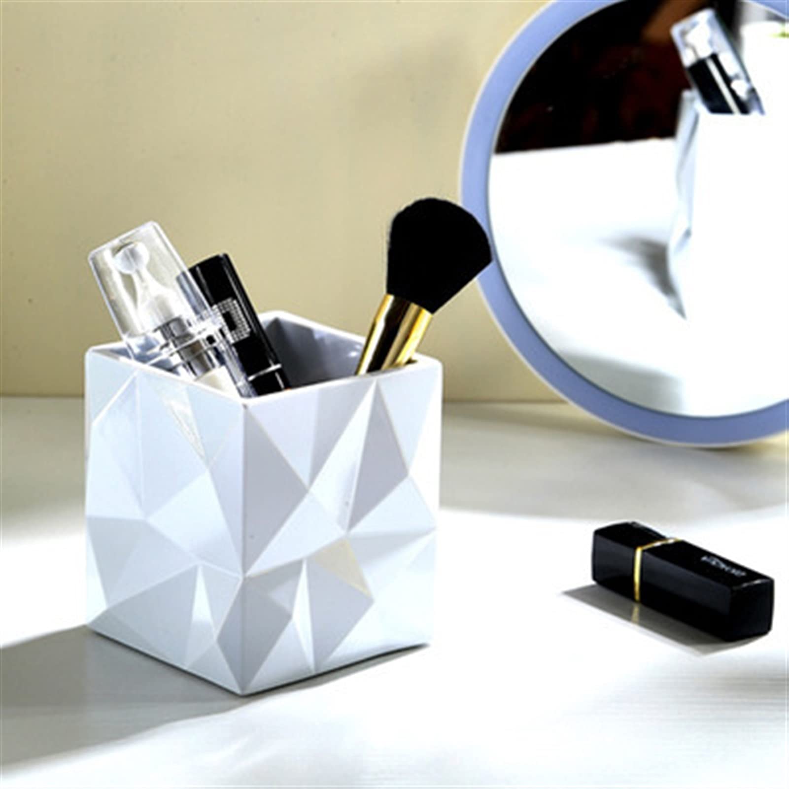Pojemniki na ołówki Creative Square Pen Holder Uczeń Prezent Papierniczy Makeup Szczotka Sundries Storage Case Office Desktop Ołówek Organizator na biurko (Color : G)