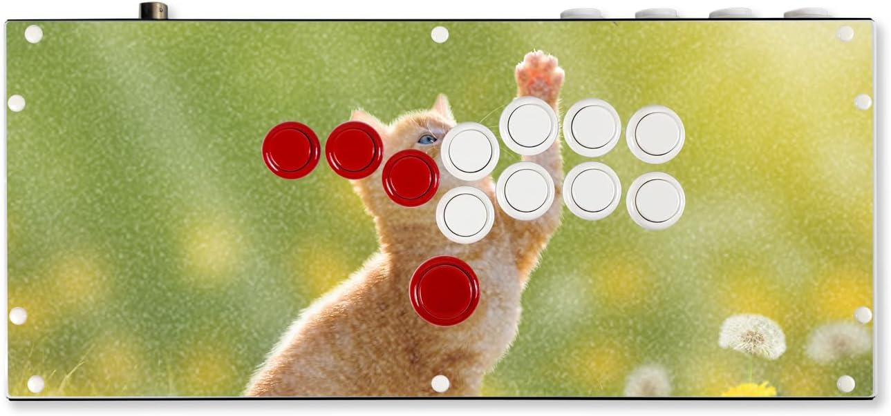 Glossy Glitter Gaming Skin Compatible with Hit Box (PS4/PC) - Kitty Dreams - Premium 3M Vinyl Protective Wrap Decal Cover - Easy to Apply | Crafted in The USA by MightySkins