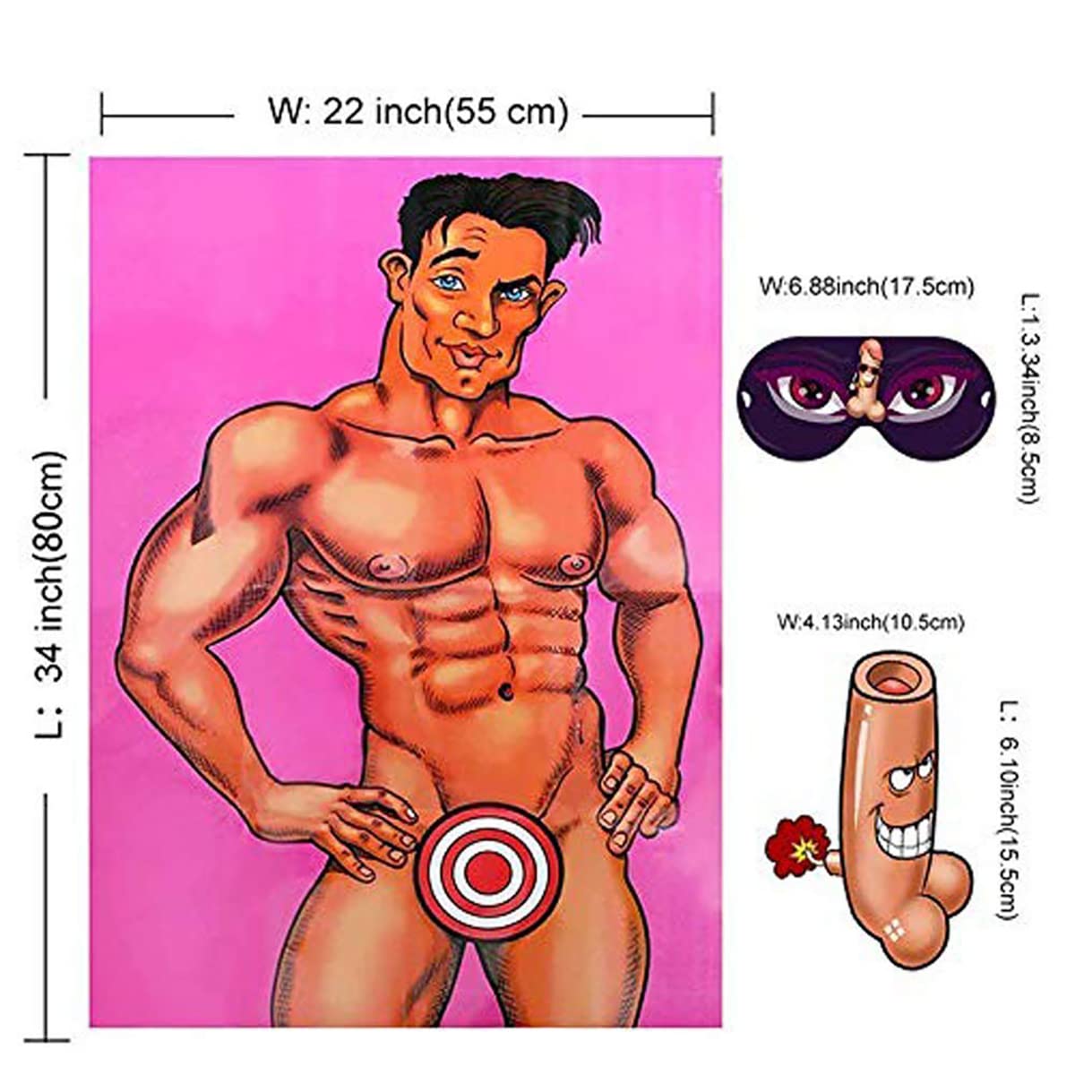 Amazon.com: Bachelorette Party Naughty Games Favor Poster Hunk on The Junk  for Decorations : Home & Kitchen