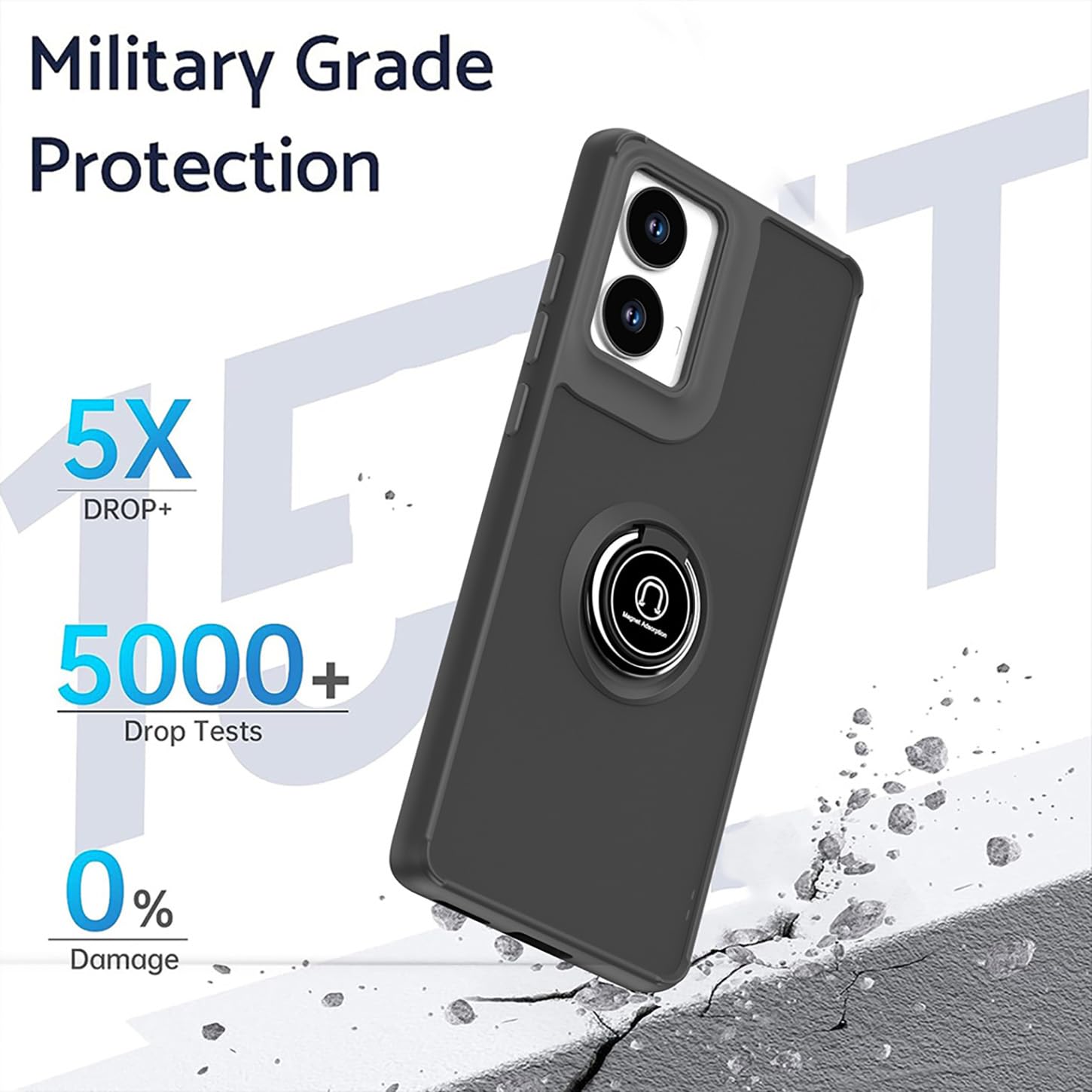 ILING Case For Motorola Moto G85 5G, Ultra-thin Translucent Matte Frosted PC Hard Back Cover, Soft Silicone TPU Bumper Shockproof Protective Case With - View #11