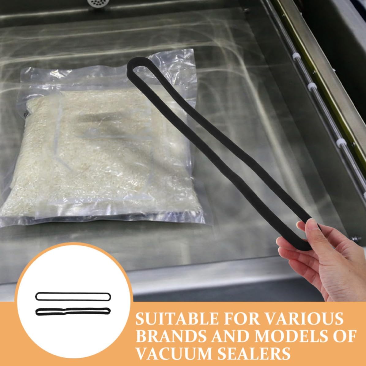Ciieeo 2pcs Vacuum Sealer Foam Tape Replacement Strips Sealing Gasket for Food Preservation Compatible with Various Vacuum Sealer Models Easy to Replace Accessories