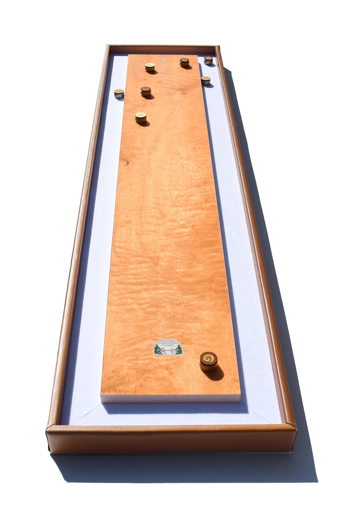 Masters Table Shuffleboard - Steamed Beech with Cognac Rim