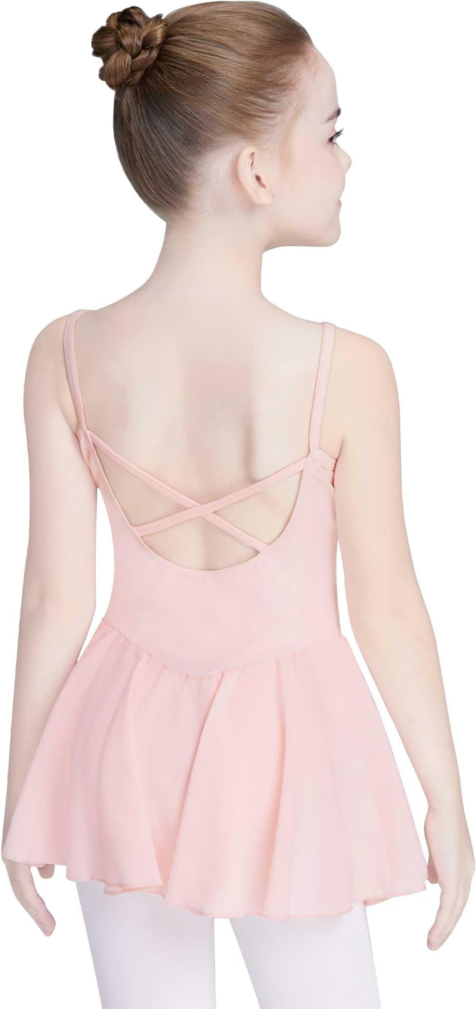 Skirted Leotards Girls Short Sleeve Leotard Dress for Ballet, Dance