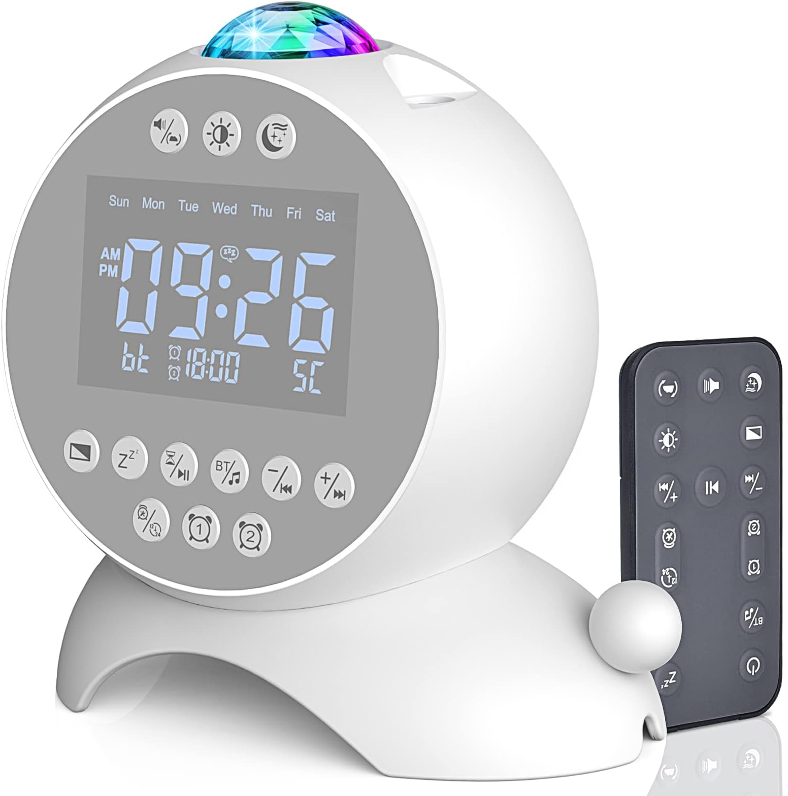 Discovery Kids Sound Machine Projection Alarm Clock Home