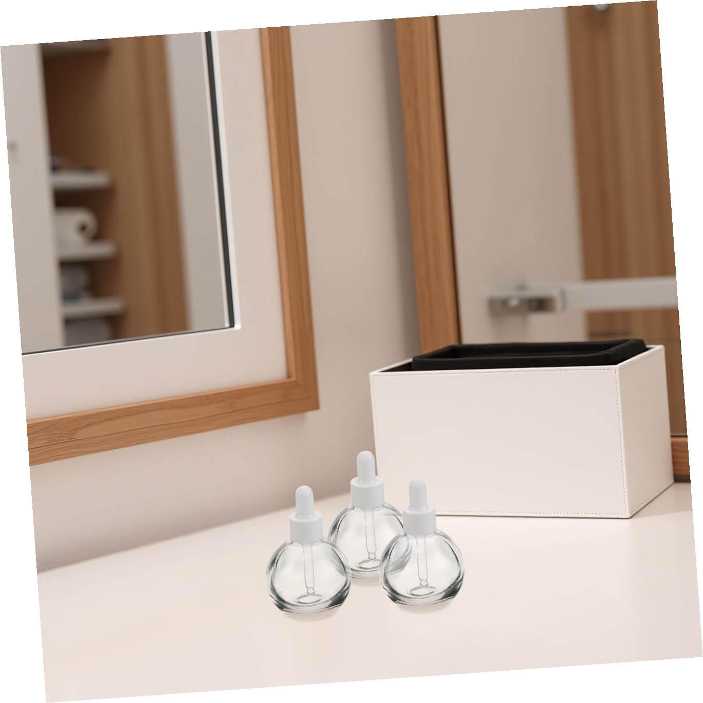 Healeved 12 Stück Kugelförmige Glas Tropfflaschen 30 ml mit Pipette und Auslaufschutz Reisefläschchen für Ätherische Öle Seren und Parfüm Wiederbefüllbar Spritzgegossene Dichtung