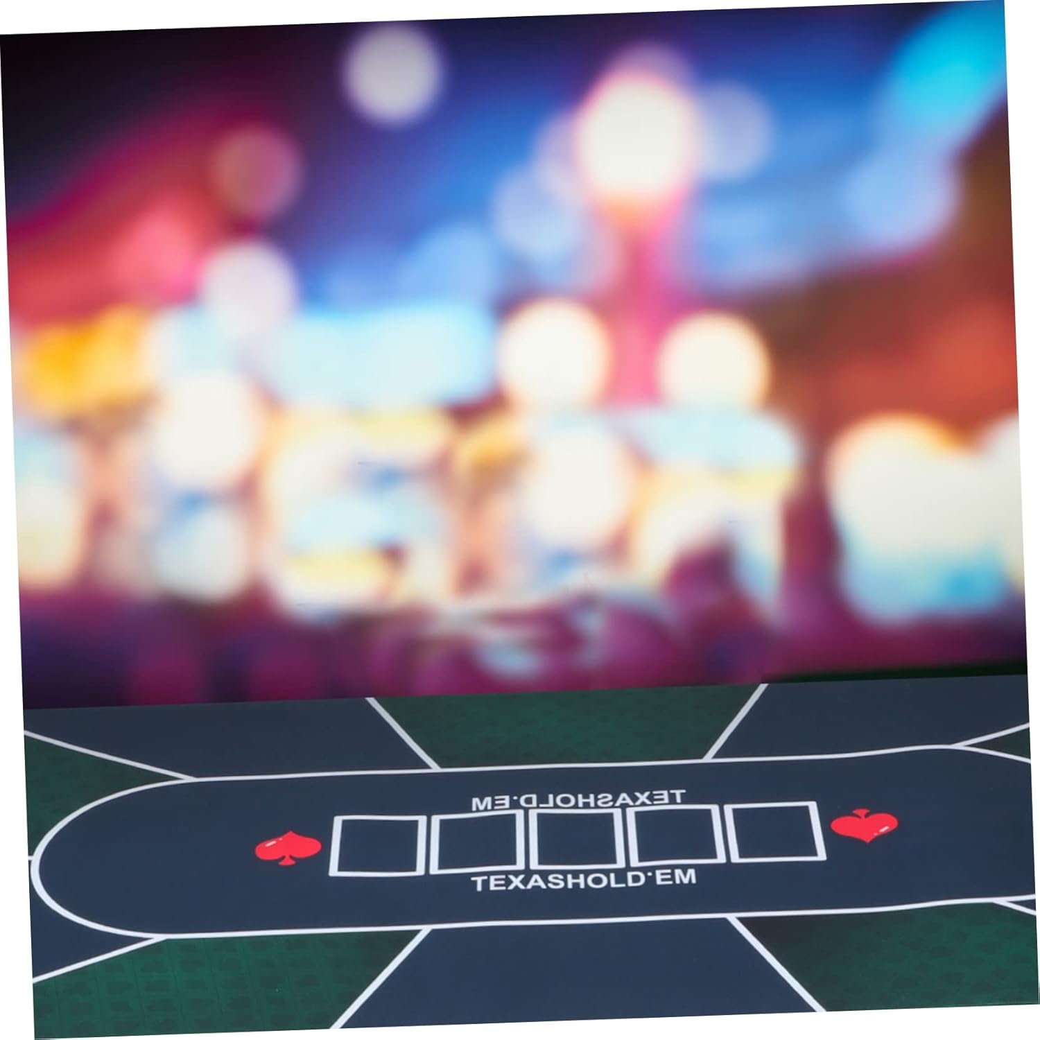 Household Non-Skid Poker Table Mat Rectangle Game Cover for Board Games Material Design for Tournaments Noise-reducing Tablecloth