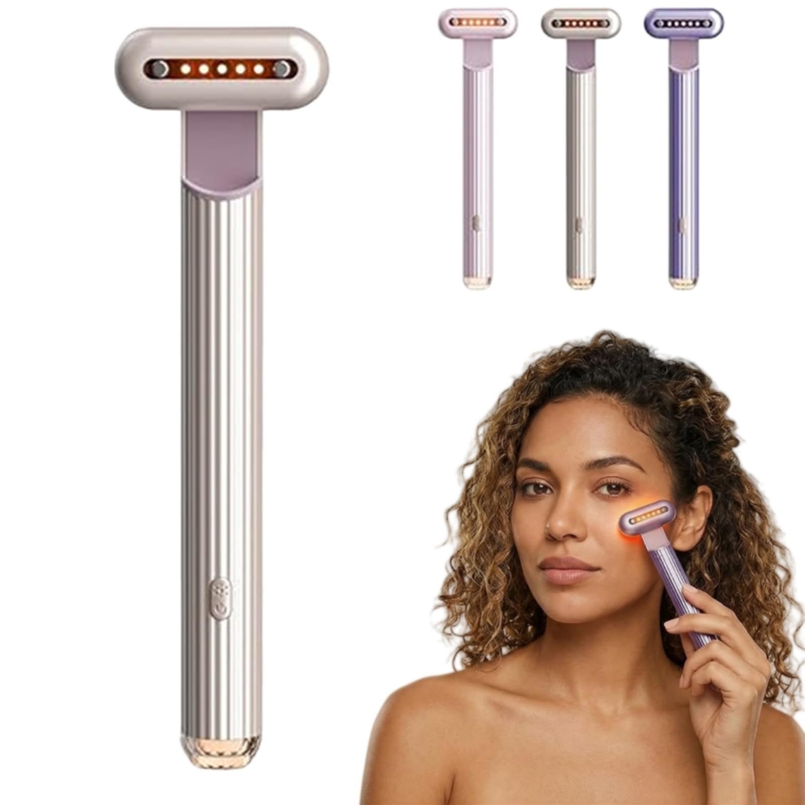 Nuvaskin Stylo Anti Cernes, Masseur Yeux Chauffant et Vibrant, Anti Poches Yeux, Soin Contour des Yeux à Domicile Portable