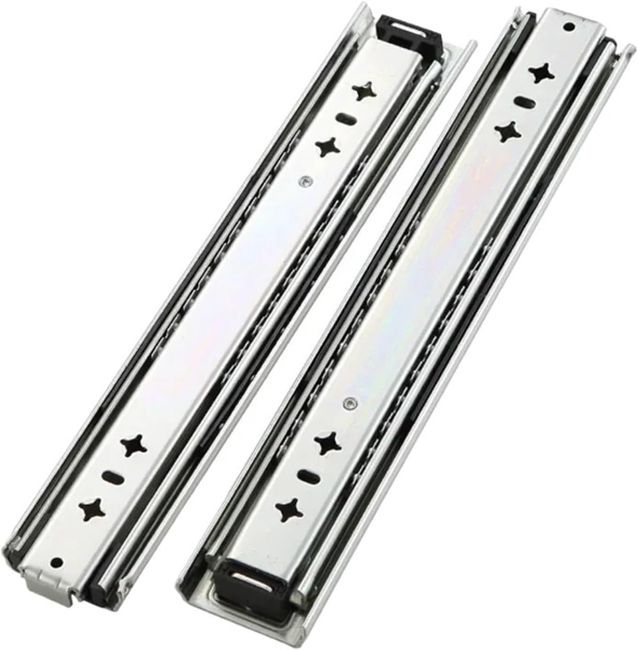 Full Extension Drawer Slides 1Pair 53mm Wide No Lock Heavy Duty Drawer Slides Full Extension Side Mount Rail(12inch 300mm)