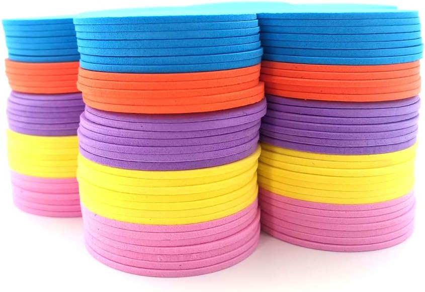 EVA Foam Flower Shape DIY Craft Set for Valentine/Mother's Day and Party Decorations, 5 Colors(Pink, Orange, Purple，Blue, Yellow)-6 inch 35PCS