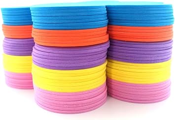 EVA Foam Flower Shape DIY Craft Set for Valentine/Mother's Day and Party Decorations, 5 Colors(Pink, Orange, Purple,Blue, Yellow)-6 inch 35PCS