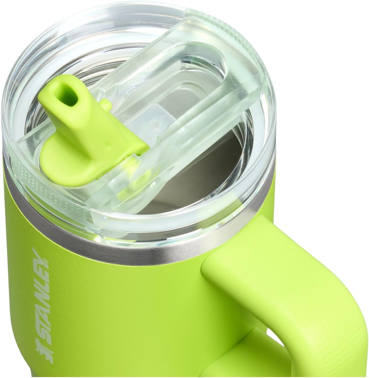 STANLEY Quencher ProTour Flip Straw Tumbler with Leakproof Lid 14 oz | Built-In Straw & Handle | Cupholder Compatible for Travel | Insulated Stainless Steel Cup | BPA-Free | Chartreuse