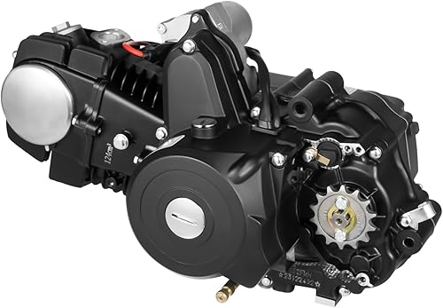 Miniatura 10 de LOYALHEARTDY Motor de 125 CC de 4 tiempos, motocicleta Dirt Pit Bike ATV Quad Kit completo de motor, un cilindro de 4 velocidades transmisión manual