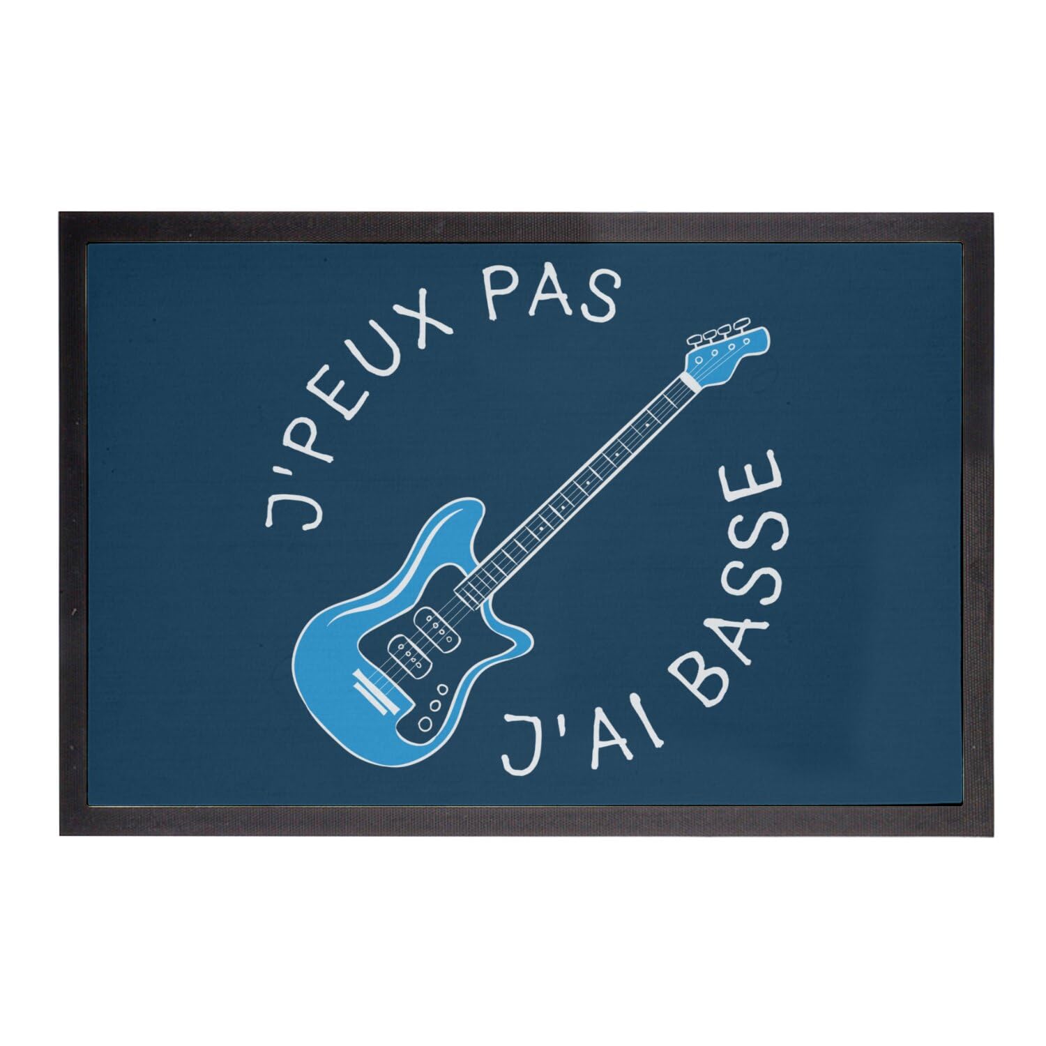Paillasson bleu j'peux pas j'ai basse electrique fini les entrées tristes sans style rock