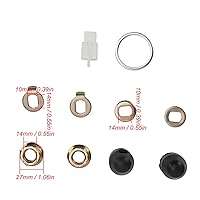 Vista 3 de Alomejor Kit de arandela de tuercas M14 Kit de tuercas de motor de cubo de acero con eje de 0.551 in para bicicletas eléctricas Scooters