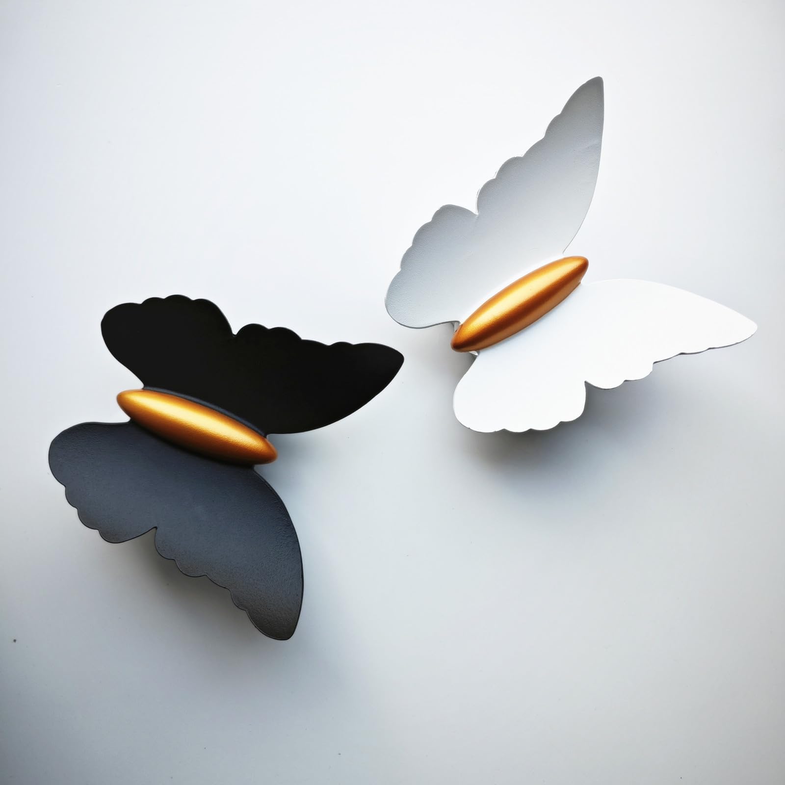 Chrasy LED Wall Light IP65 Waterproof Indoor Outdoor Up and Down Butterfly Design Wall Lamps 3000k 6W Lighting Fixture Perfect for Home Deco Garden Porch Hallway Bedroom (White) - Image 2