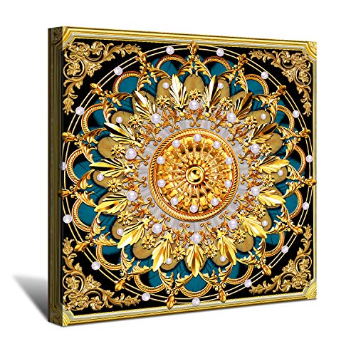 Looife Vintage Abstract Pattern Wall Art on Canvas, Retro Colorful