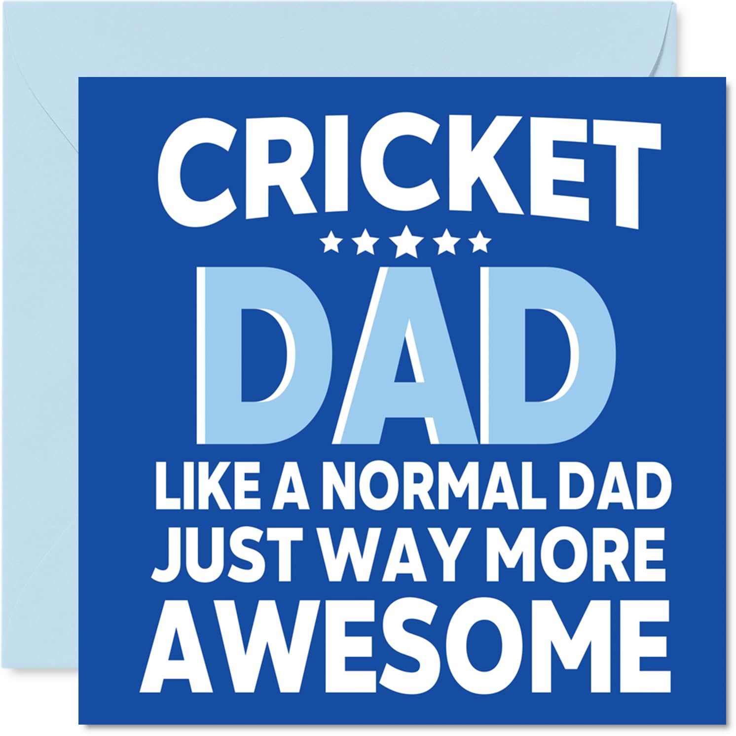 Cricket Birthday Card for Dad - Awesome Dad Sports - Happy Birthday Card for Men, 145mm Male Greeting Cards