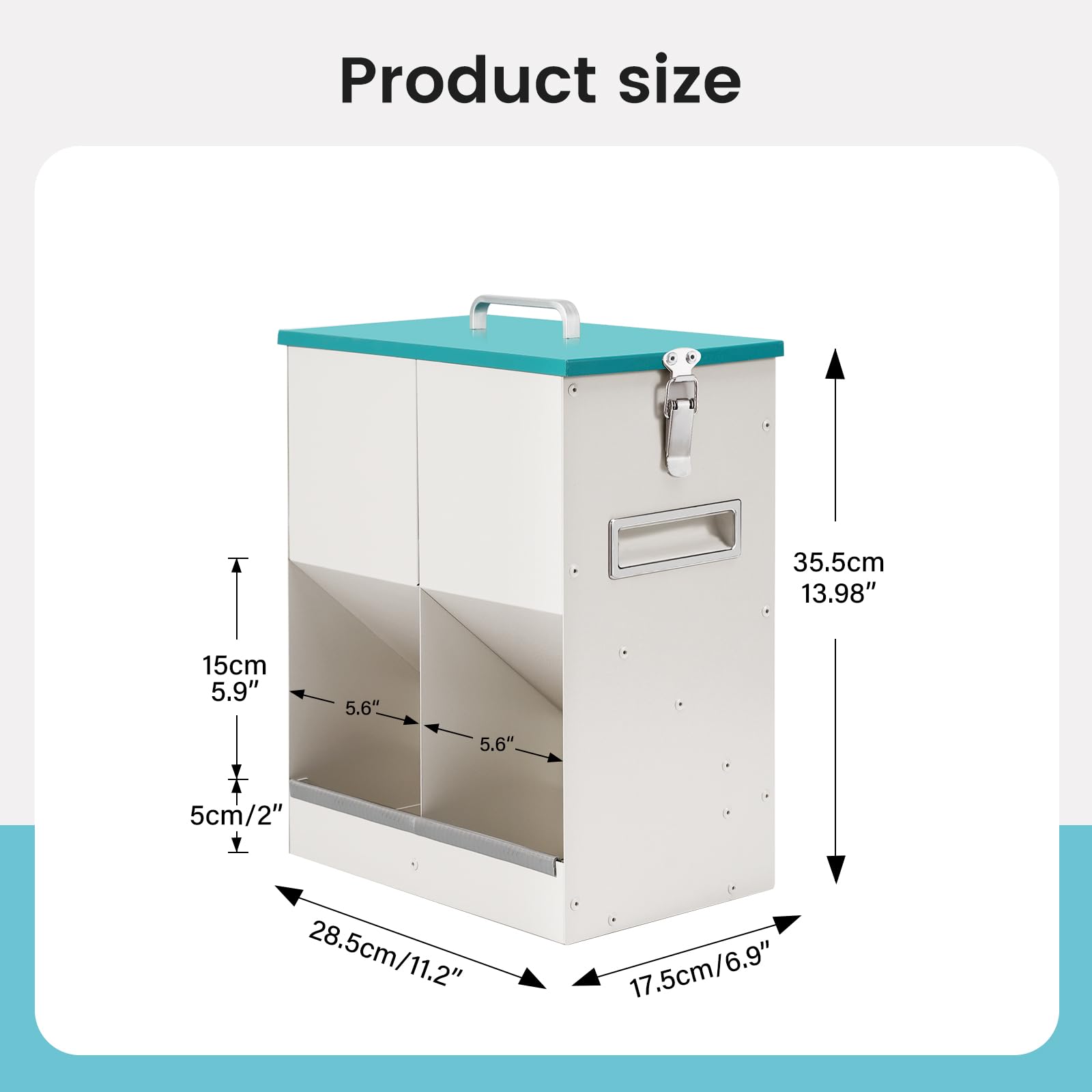 10L Distributore Automatico di Cibo per Gatti e Cani, Dispenser di Cibo Secco per 2 Gatti, Distributore Automatico di Cibo per Animali Domestici per Cani