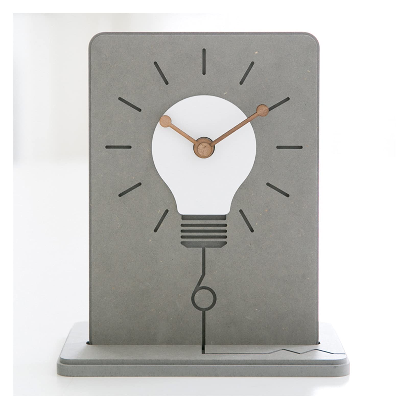 Reloj de mesa moderno OwKay gris para decoracion de escritorio en el dormitorio