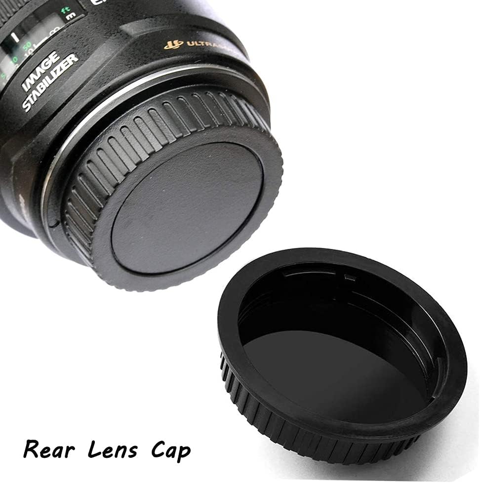 EF/EF-S Body Cap & Rear Lens Cap Cover for Canon Rebel SL3 SL2 T8i T7 T7i EOS 850D 250D 200D More Canon EF/EF-S Mount DSLR(2 Kits) - Image 5