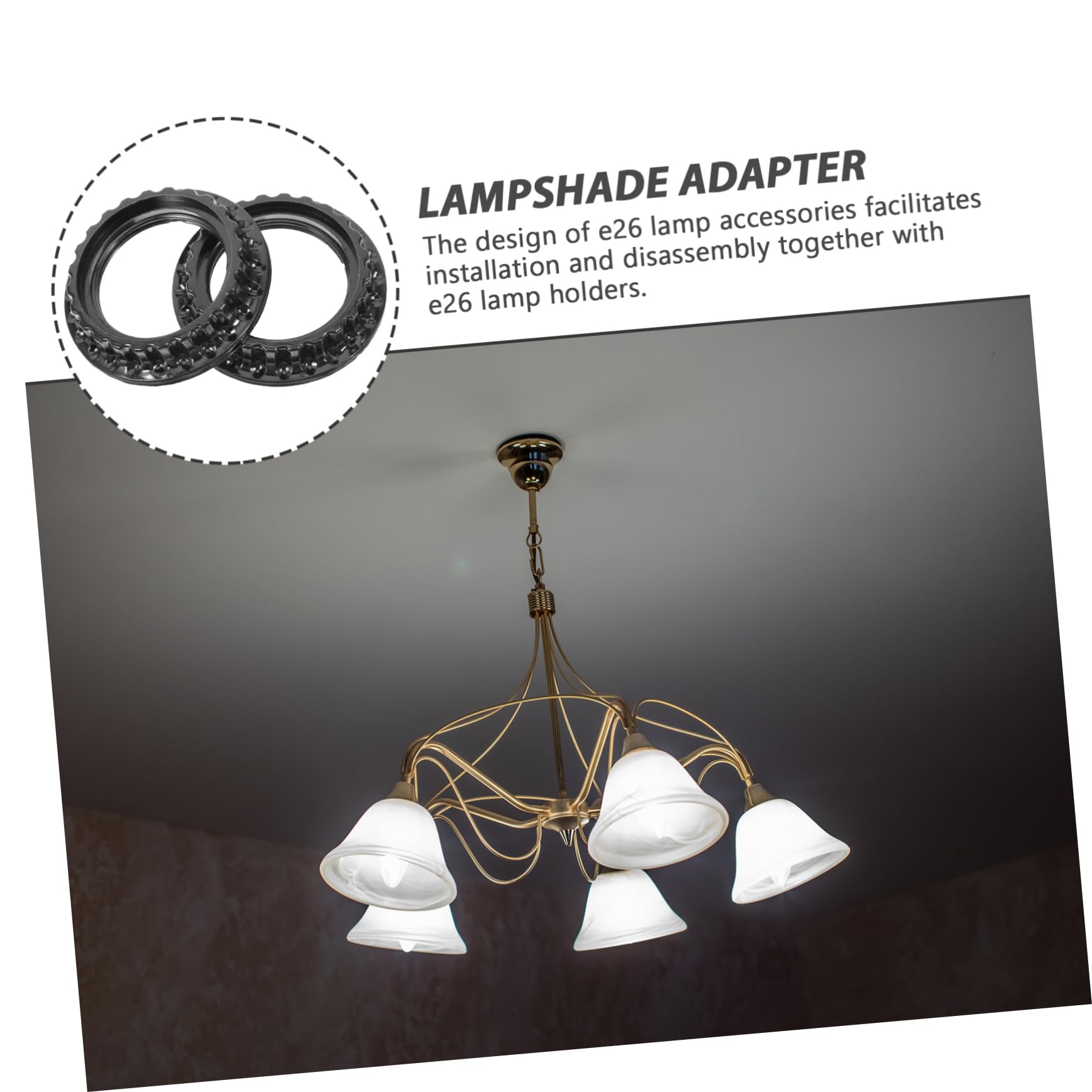 Hemobllo 1 Paire Abat-Jour Cadre Rond 30cm Avec Anneau - Support DIY Vintage Pour Lampe