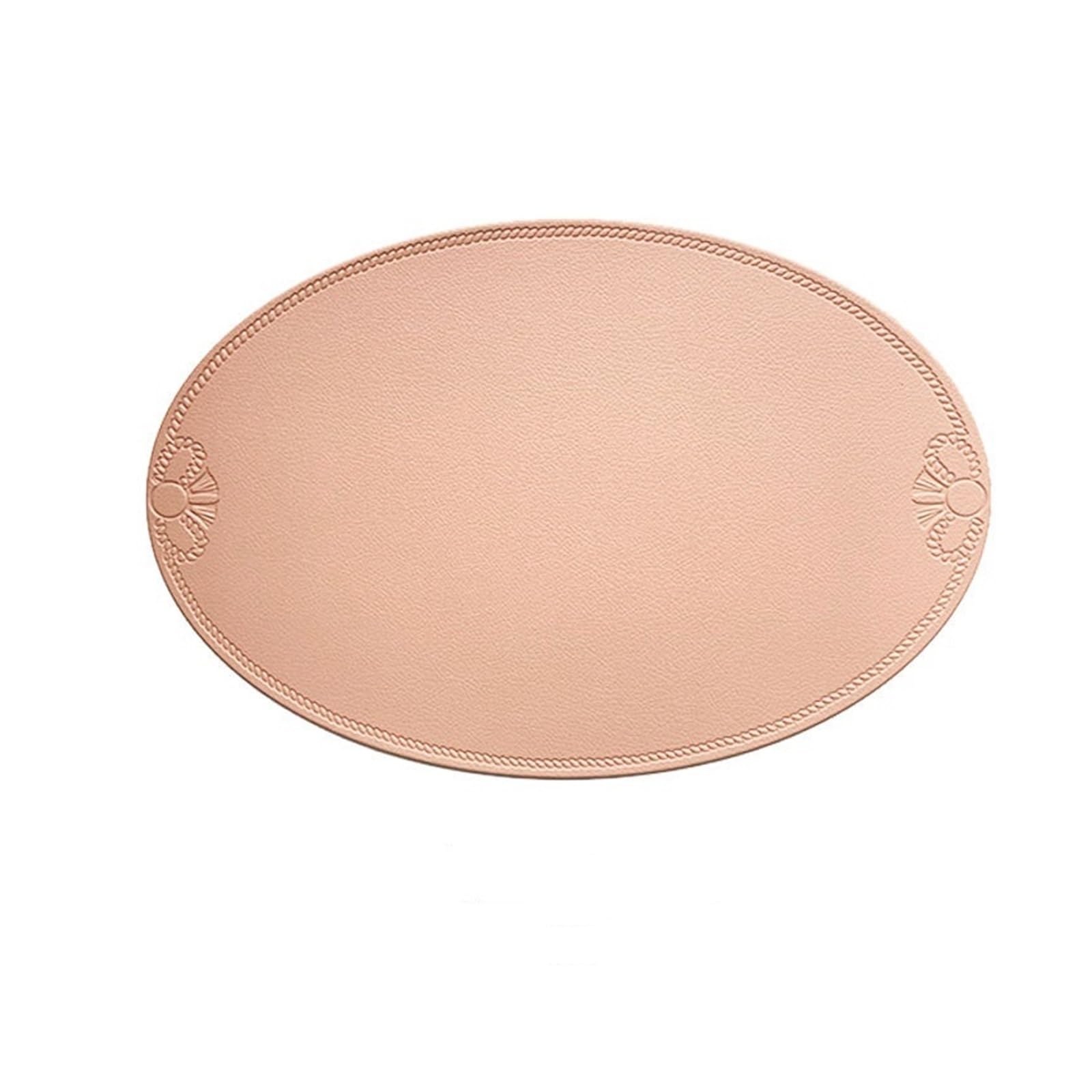 1/4/10 pièces Napperons Ovales Intérieur Extérieur Noir Faux Cuir Napperon Réversible Imperméable Tapis de Table Patio(RE Pink,10pcs 30x45cm)