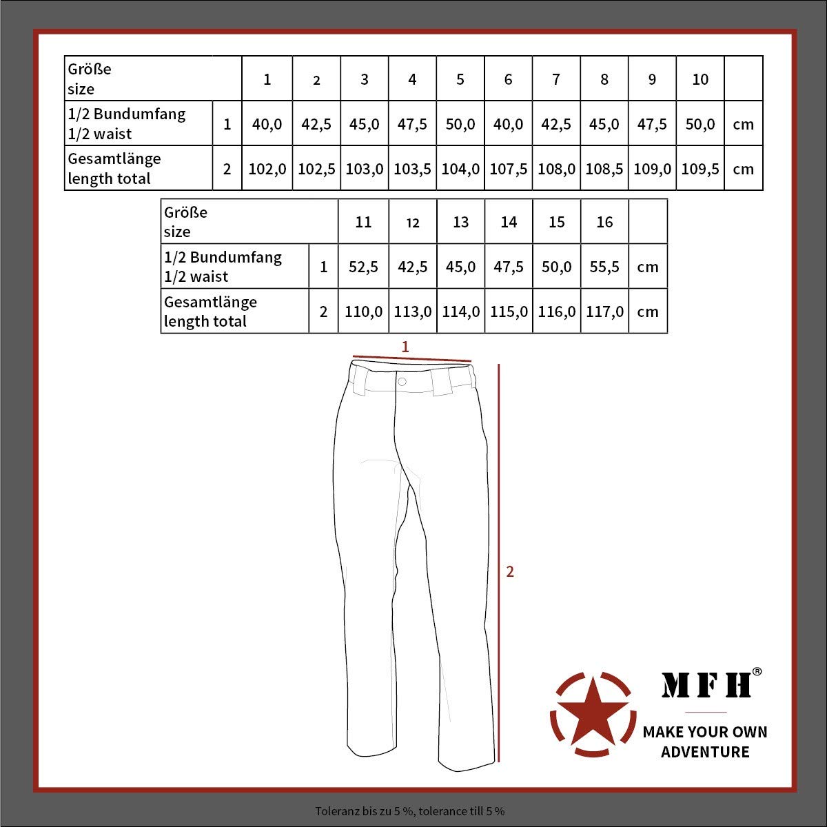 MFH - 01111 - Pantaloni, Pantaloni Uomo