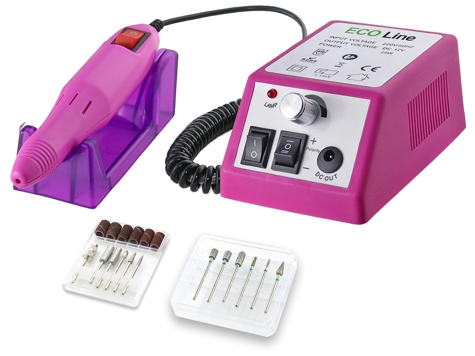 Elektrische Nagelfeile Fräser Fußpflegegerät Set für die Hand und Fußpflege | Hornhautentferner Set zur Maniküre Pediküre mit Diamantschleifer und elektrischen Nagelfräser für Hände und Füße