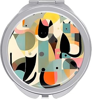 Mid-Century Modern Art Cat Compact Mirror Mak...