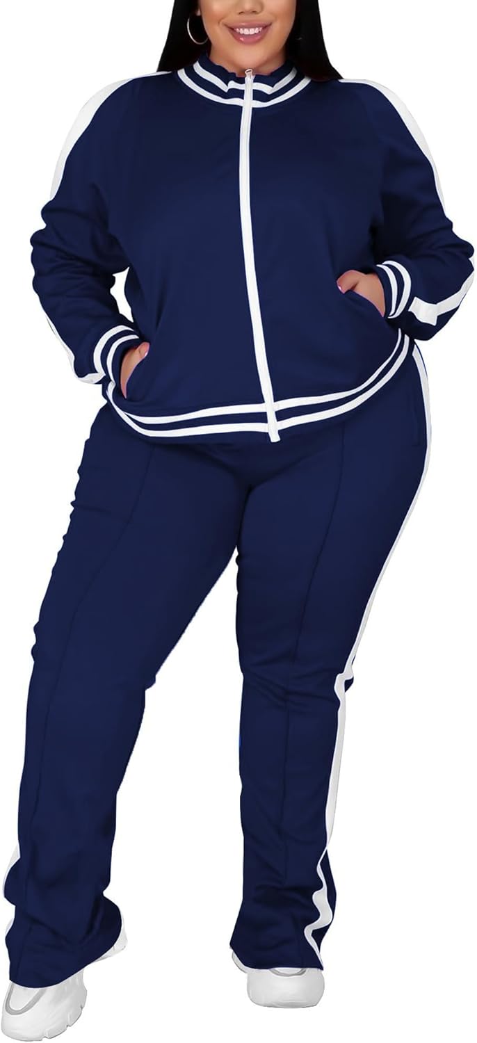 UOUA Womens Plus Size Jogging Suit Piece Sweatsuit Costa Rica Ubuy - Main Image