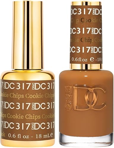 DNDDC Duo 317 Cookie Chips - Gel & Matching Lacquer Polish, 0.6 Ounce (DNDDC317C)