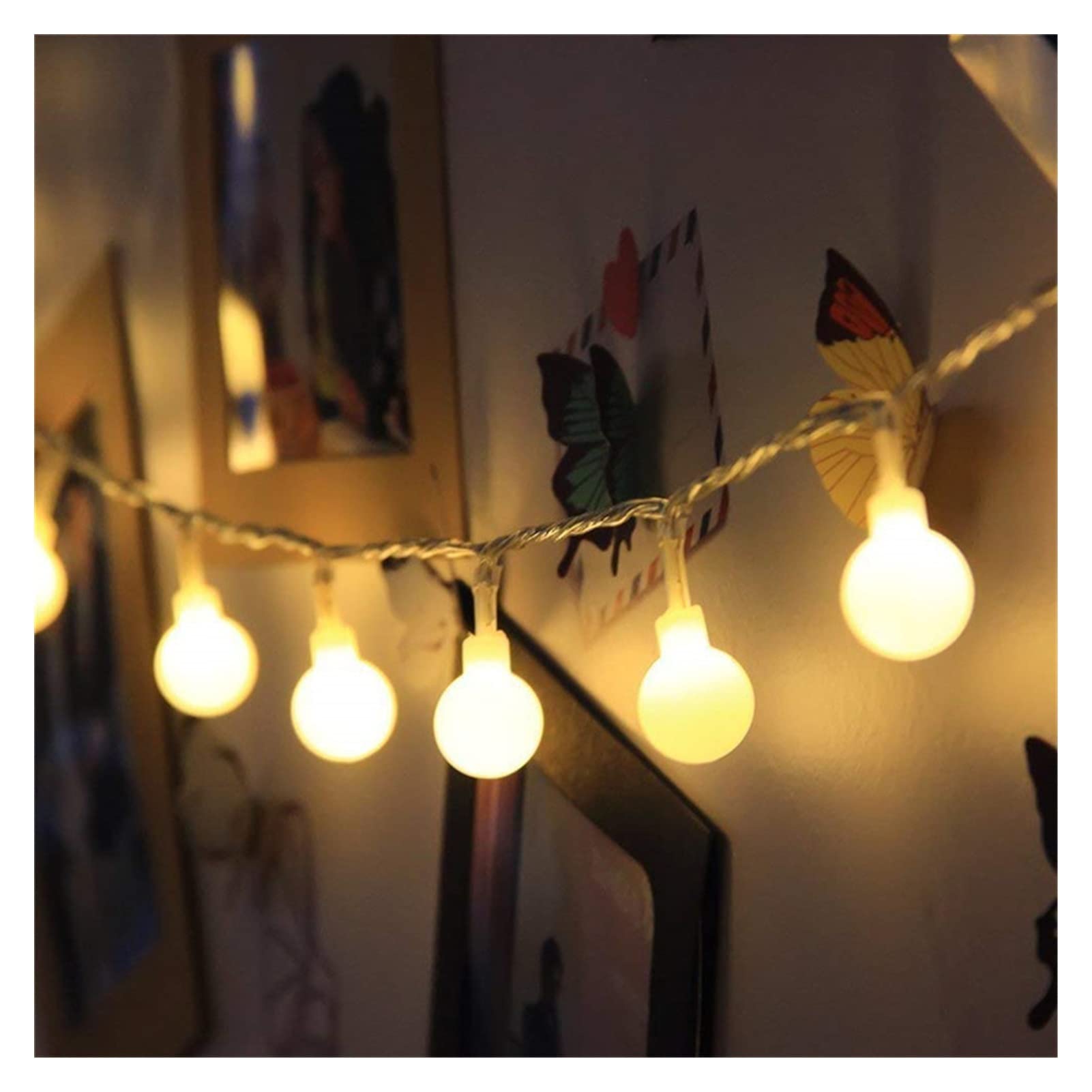 Weihnachtsdeko Feenhafte Girlande LED Kugelschnur Lichter Wasserdicht Für Weihnachtsbaum Hochzeit Home Indoor Dekoration Batteriebetrieben Lichterkette Innen