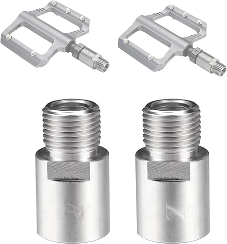 Sikawai - Extensores de pedal de bicicleta – 1 par de extensores de pedal de bicicleta de acero cromado y molibdeno resistente apto para la mayoría