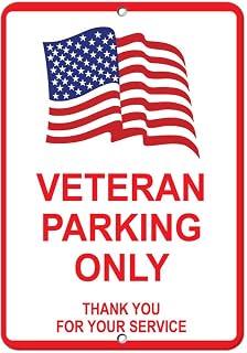Veteran Parking Only Thank You for Your Service Vinyl Sticker Decal 8"