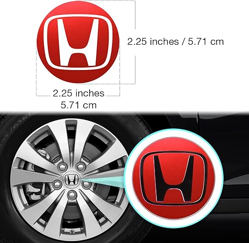 Miniatura 3 de IPG Adhesivos de neumáticos compatibles con Civic Accord CRV VTEC Si Logo Central, Superposición de Llantas, Adhesivos interiores o exteriores (tapa