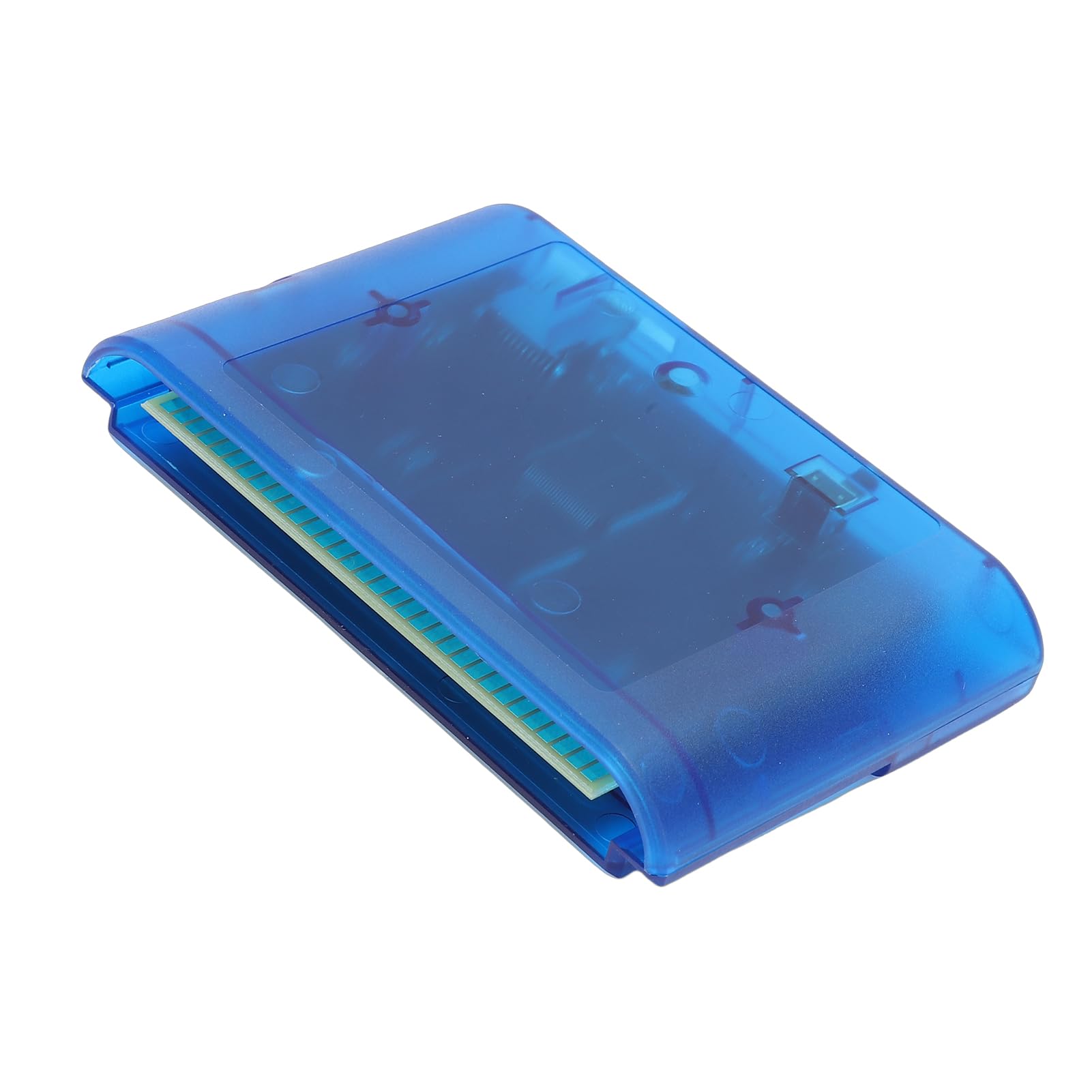 Plyisty Cartouche de Jeu Mega Drive V3 Pro pour Genesis et Master System, Carte Flash Tout-en-un avec Carte TF de 4 Go, Fonction de Sauvegarde et Prise en Charge des Triches, pour (BLUE)