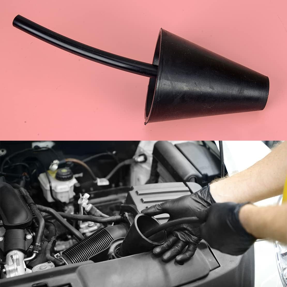 beler Black Smoke Leak Detector Intake Boot Cone Adapter Universal for All EVAP Smoke Machine Vacuum Leak Tester