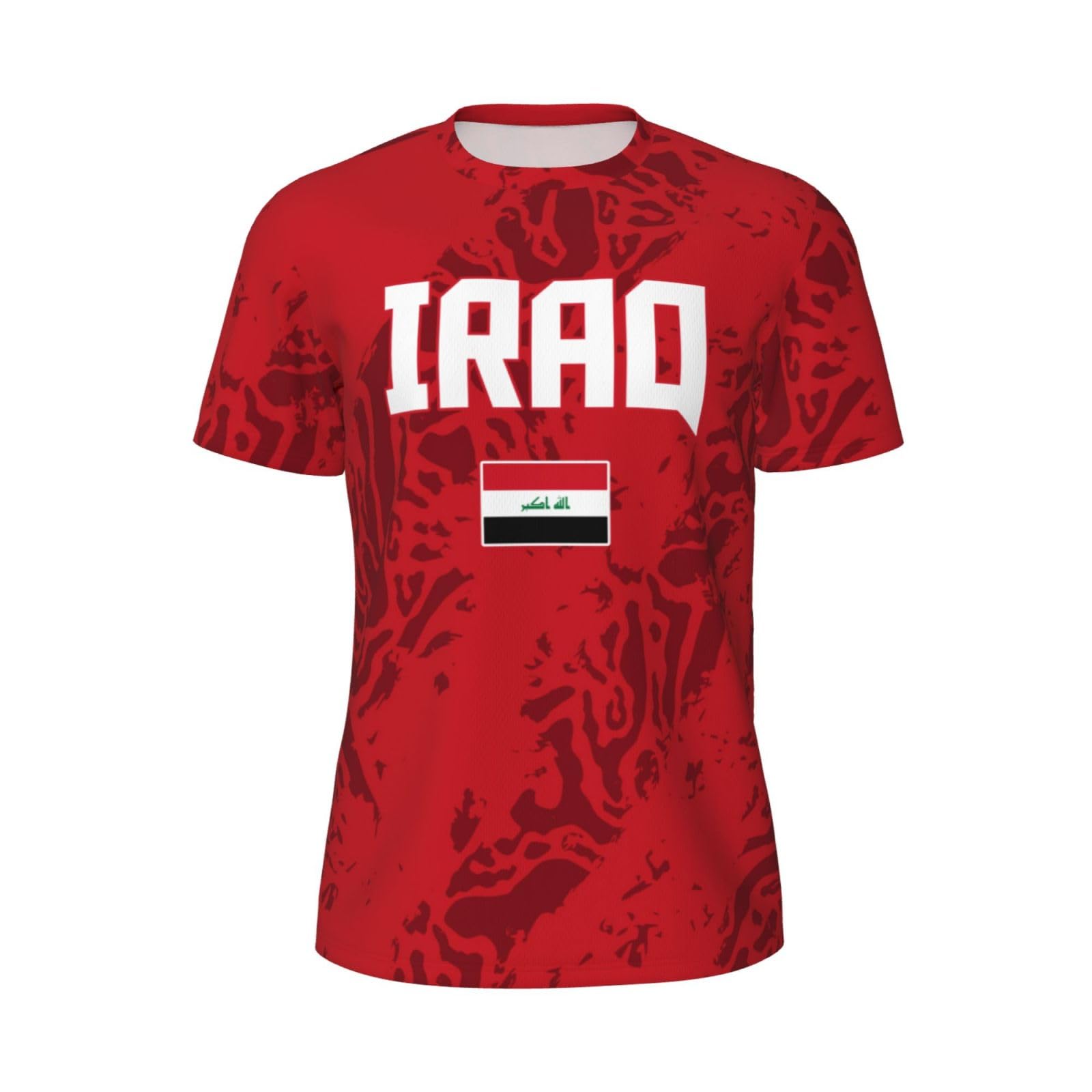 DABOYOZHZH Iraq Flag Cool Iraqans (88) Sports Jersey Mesh T-Shirt 3D Print for Running Cycling Soccer Tennis Fitness Climbing Shirts